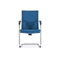 Посетителски стол RFG Snow Black M, дамаска и меш, до 120 kg, тъмносиня... - 4