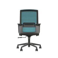 Офис стол RFG Smart W, дамаска и меш, Tilt механизъм, до 120 kg, черна... - 4