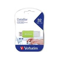 USB флаш памет DataBаr Verbatim, USB 2.0, 32 GB, зелена - 1