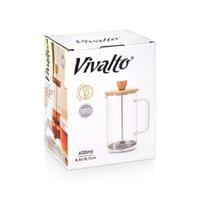 Кана с преса Vivalto, боросиликатно стъкло, с бамбуков... - 3