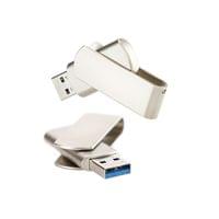 USB флаш памет Premium, USB 2.0, 16 GB, метална, сребриста - 2