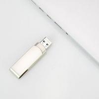 USB флаш памет Premium, USB 2.0, 16 GB, метална, сребриста - 3