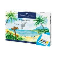Faber-Castell Акварелни бои Tropical, в кутия - палитра, 12 цвята - 1