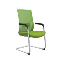 Посетителски стол RFG Snow M, дамаска и меш, до 120 kg, зелена седалка,... - 1