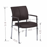 Посетителски стол RFG Flash M, екокожа, метална основа, до 120 kg,... - 2