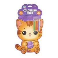 Moxy Книжка за оцветяване, с форма на котка, с 6 молива - 1