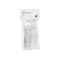 Лъжици Kinvara, пластмасови, прозрачни, 18 броя - 2