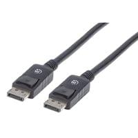 Кабел Manhattan DisplayPort Male/DisplayPort Male, 2 m, черен - 1