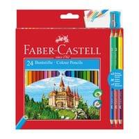 Faber-Castell Цветни моливи Замък, 24 + 6 цвята, с... - 1 Faber-Castell Цветни моливи Замък, 24 + 6 цвята, с... - 1