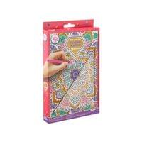 Moxy Тетрадка Мандала, за рисуване с мъниста, А5, розова - 1