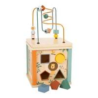Small Foot Куб Сафари, дидактичен, дървен, 20 х 20 х 38 cm - 1