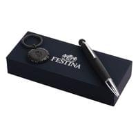 Festina Комплект ключодържател и химикалка Chronobike, черни - 0