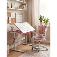 Детски стол RFG Ergo Cute White, текстил, до 100 kg, розов - 7