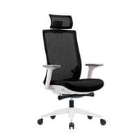 Ергономичен стол RFG Meteor White HB, дамаска и меш, до 130 kg, черна... - 1 Ергономичен стол RFG Meteor White HB, дамаска и меш, до 130 kg, черна... - 1
