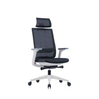 Ергономичен стол RFG Meteor X White HB, дамаска и меш, до 130 kg, черна... - 1