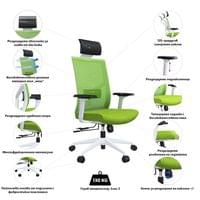 Ергономичен стол RFG Snow HB, дамаска и меш, Multi-function механизъм,... - 7