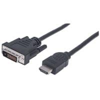 Преходник Manhattan HDMI MALE към DVI-D 24+1 MALE, 1.8 m - 1