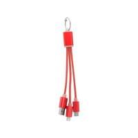 Cool Кабел 3 в 1 USB Scolt, Lightning, micro USB и USB type C, червен - 1