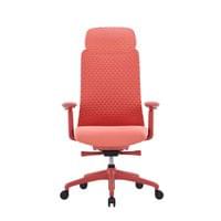 Ергономичен стол RFG Style HB, дамаска, до 130 kg, корал - 4