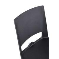 Посетителски стол RFG Sweet Black, полипропилен, до 120 kg, черен, 4... - 8