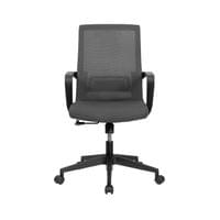 Офис стол RFG Smart W, дамаска и меш, Tilt механизъм, до 120 kg, черна... - 3