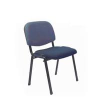 Посетителски стол Iso Iron Black, дамаска, син, 5 броя в комплект - 1
