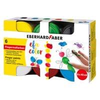 Eberhard Faber Боя за рисуване с пръсти, 6 цвята х 40 ml - 1
