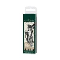 Faber-Castell Тънкописец Pitt, C, B, Fude M, черен, 4 броя - 1 Faber-Castell Тънкописец Pitt, C, B, Fude M, черен, 4 броя - 1
