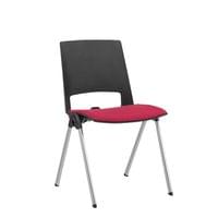 Посетителски стол RFG Sweet Chrome Black, дамаска и полипропилен, до 120... - 1