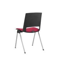 Посетителски стол RFG Sweet Chrome Black, дамаска и полипропилен, до 120... - 2