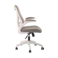 Офис стол RFG Jolly White W, дамаска и меш, Tilt механизъм, до 120 kg, сив - 2