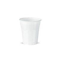 Пластмасови чаши, бели, 80 ml, 100 броя - 1