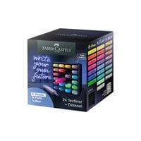 Faber-Castell Текст маркер, 24 цвята, микс, в куб - 1