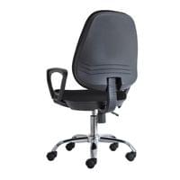 Ергономичен стол RFG Presto Chrome, екокожа, до 130 kg, черен - 4