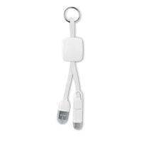 More Than Gifts USB Преходник Key ring, USB type C/ USB micro type B, бял - 1