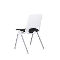 Посетителски стол RFG Sweet Chrome White, дамаска и полипропилен, до 120... - 2