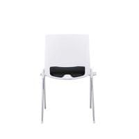 Посетителски стол RFG Sweet Chrome White, дамаска и полипропилен, до 120... - 3