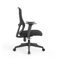 Офис стол RFG Smarter W, дамаска и меш, до 120 kg, черна седалка,... - 2