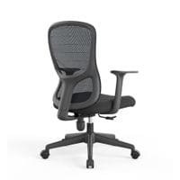 Офис стол RFG Smarter W, дамаска и меш, до 120 kg, черна седалка,... - 3