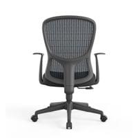 Офис стол RFG Smarter W, дамаска и меш, до 120 kg, черна седалка,... - 4
