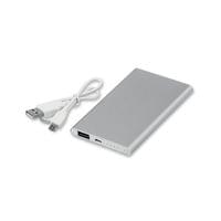 Мобилна Батерия Flatfour, 4000 mAh, сива - 1 Мобилна Батерия Flatfour, 4000 mAh, сива - 1