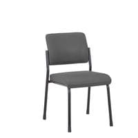 Посетителски стол RFG Solid M, екокожа, метална основа, до 150 kg, сив,... - 1