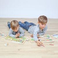 Beleduc Пъзел Зоопарк, дървен, в рамка - 2