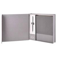 Комплект тефтер и химикалка Empire Regent, сиви - 0