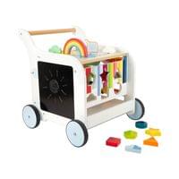 Small Foot Проходилка - Дидактичен куб, на колелца, дървена, 42 х 39 х... - 3