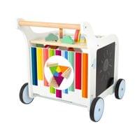 Small Foot Проходилка - Дидактичен куб, на колелца, дървена, 42 х 39 х... - 4