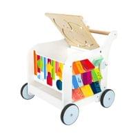 Small Foot Проходилка - Дидактичен куб, на колелца, дървена, 42 х 39 х... - 5