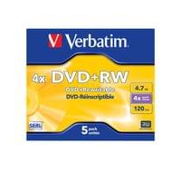 DVD+R VerbatimW, презаписваем, 4.7 GB, 4x, в кутия - 1