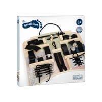 Small Foot Активна дъска за закопчаване, с връзки и катарами, 25 х 30 х... - 2 Small Foot Активна дъска за закопчаване, с връзки и катарами, 25 х 30 х... - 2