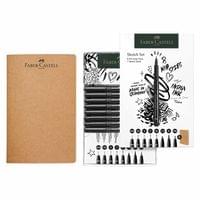 Faber-Castell Маркери Pitt Artist, 8 броя, с включен скицник - 2
